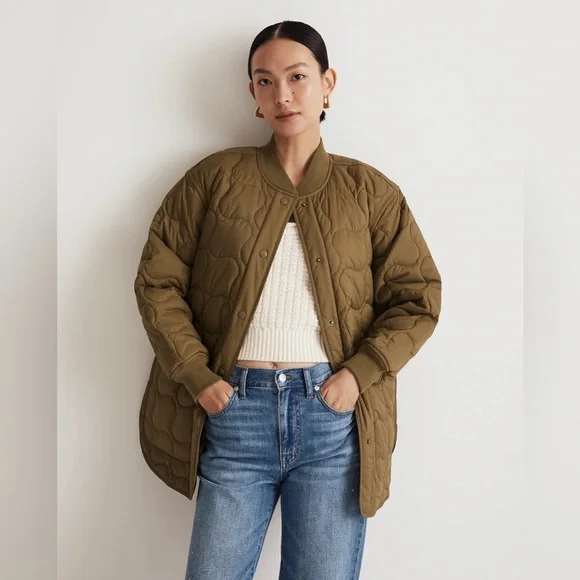 Madewell Jackets Coats Madewell Quilted Oversized Bomber